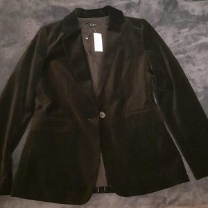Ann Taylor Black Velvet Blazer, Size 6